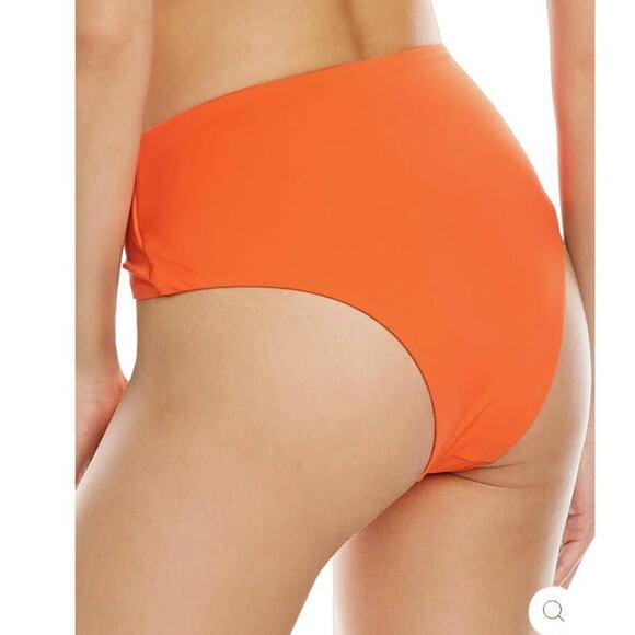 WEWOREWHAT Riviera Bikini Bottom Spicy Orange High Waist Self Tie Swim XS NWT - Picture 2 of 10